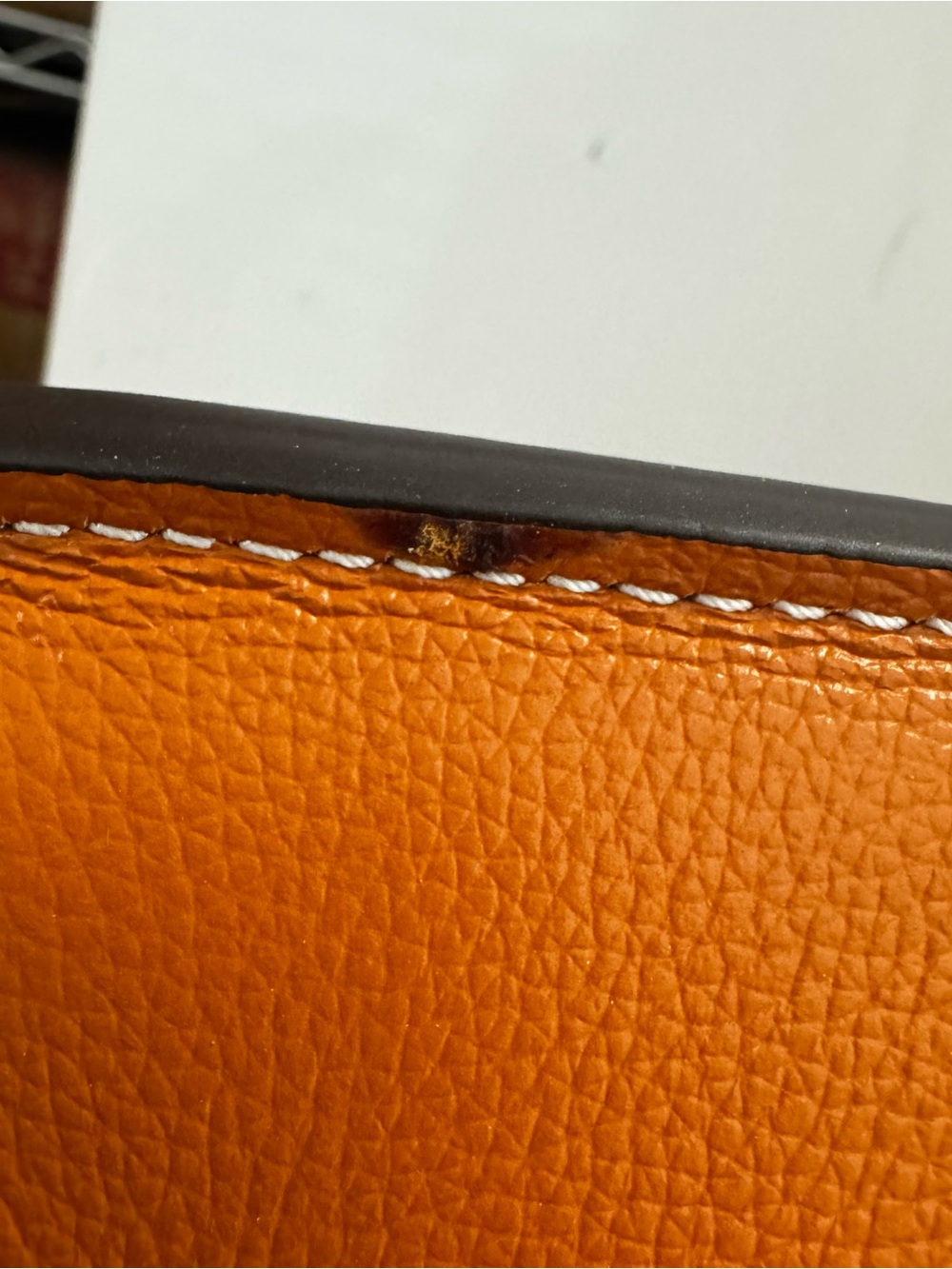LEATHER INSIDE & OUT Gold Brown 30 BK Satchel Structured Belted w/ Gold HW - Picture 4 of 11
